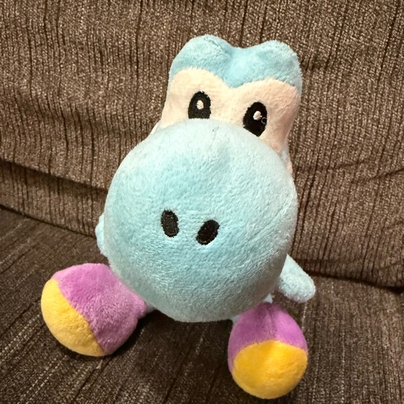 Plush Dinosaur Toy - Blue and Purple - Picture 1 of 2